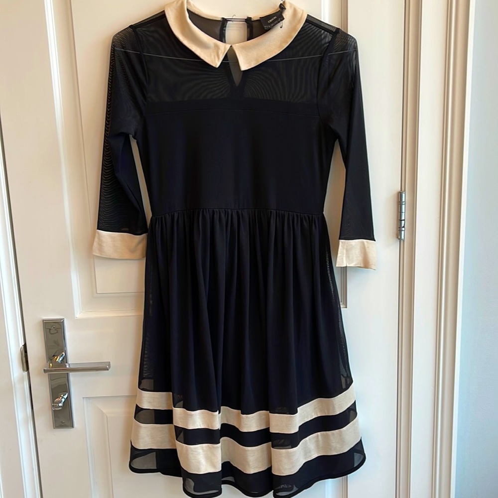 ASOS Maternity Dress. Cream and black. Perfect for work or dinner.